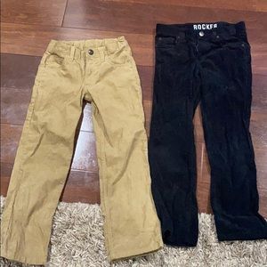 Gymboree tan size 6/crazy8 black size 7 corduroy